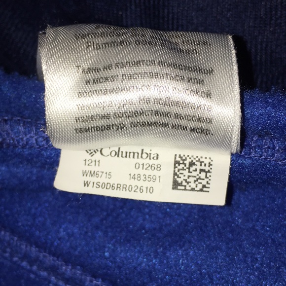 Columbia Sportswear Blue Full Zip Jacket Orange Trim Zip Pockets - Picture 10 of 10